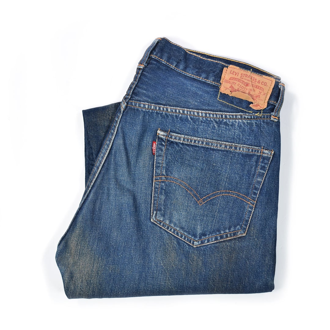 60s リーバイス 501 ビッグE ヴィンテージジーンズ トップボタン裏2 メンズW35相当 Levis 古着 @EA0320