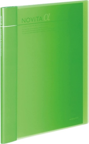 【在庫のみ】コクヨ(KOKUYO) ファイル クリヤーブック 追加式 ノビータα 表紙 A4 12ポケット×2冊付 黄緑 ラ-NT24LG