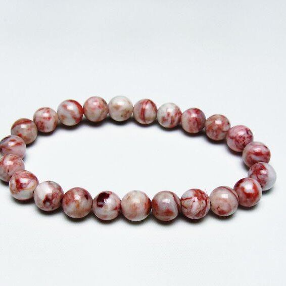 シナバーインクォーツ ブレスレット 8mm 一点物 メール便可 [M便 1/10] 111-44301