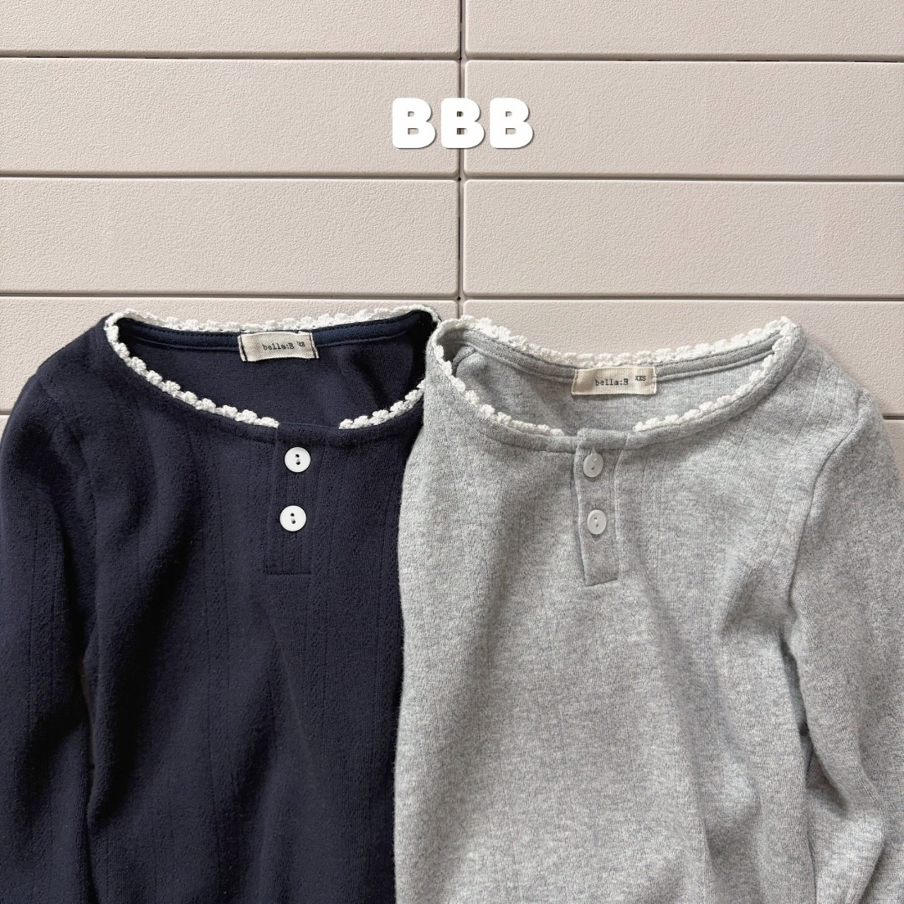 韓国子供服 / 26Autumn / 〖取寄〗BBB / レースTシャツ / ユニセックス / キッズ服 *XXS~XL*