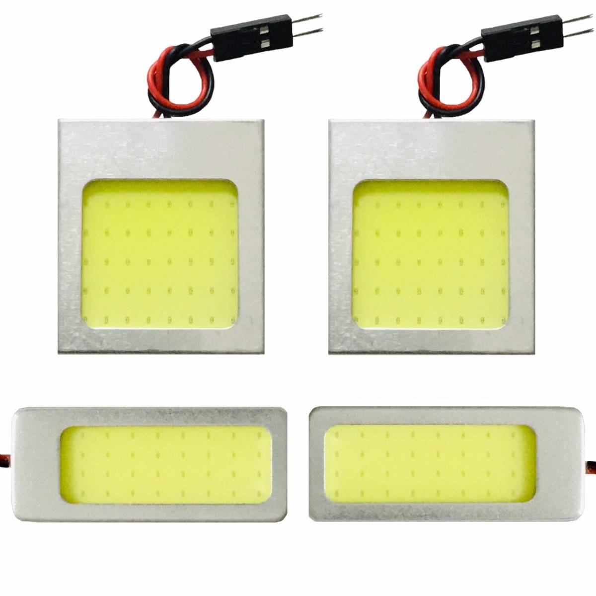 ホンダ フリード Gb3 Gb4 後期 T10 Led 室内灯 アルミフレーム付 全面発光 Cobパネル 超爆光 ルームランプ 4個セット ホワイト Amecanjapan