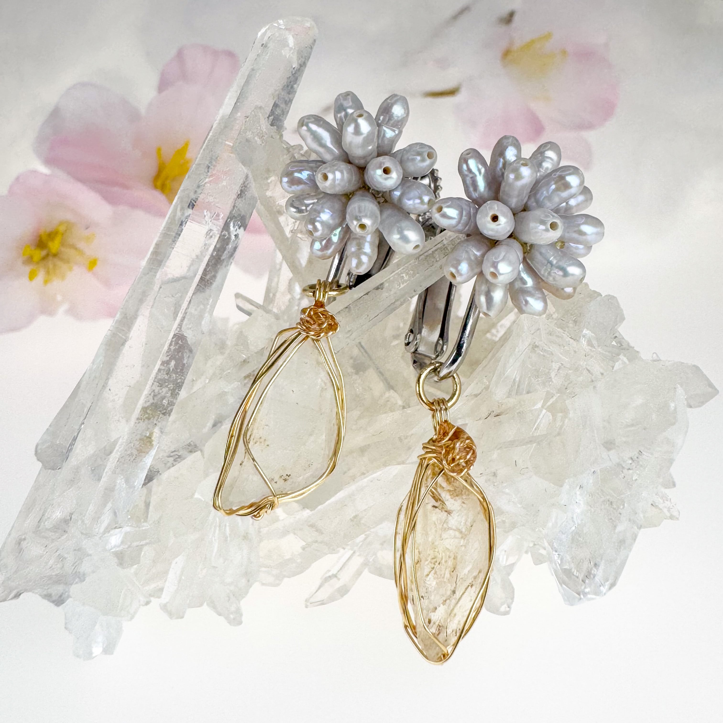高千穂水晶ピアス・イヤリング | sunday shop〜宮崎水晶アクセサリー〜
