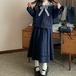 【2点セット】配色セーラーカラーリボンジャケット+Aラインスカート ・79090