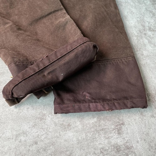 00s USA生地製 ダークブラウン ダブルニー Carhartt 32×34 詳細写真17