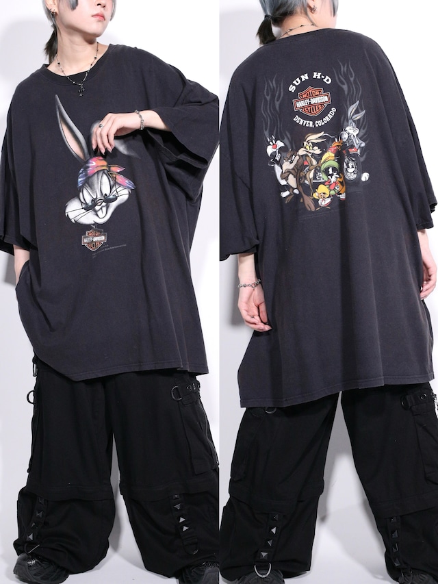 "Harley-Davidson × Looney Tunes" XXXL super over size tee