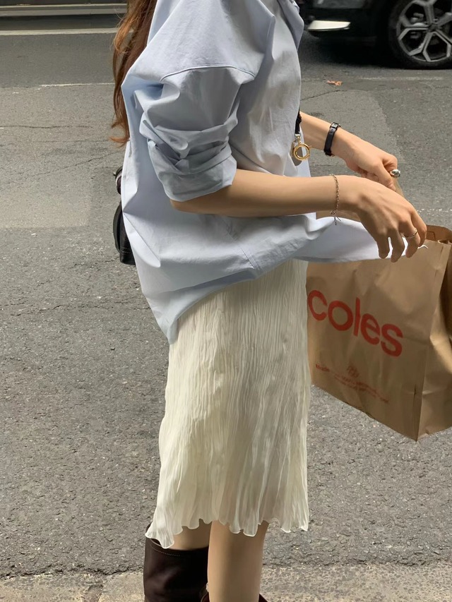 (OUNCE) broderie shirt /2color