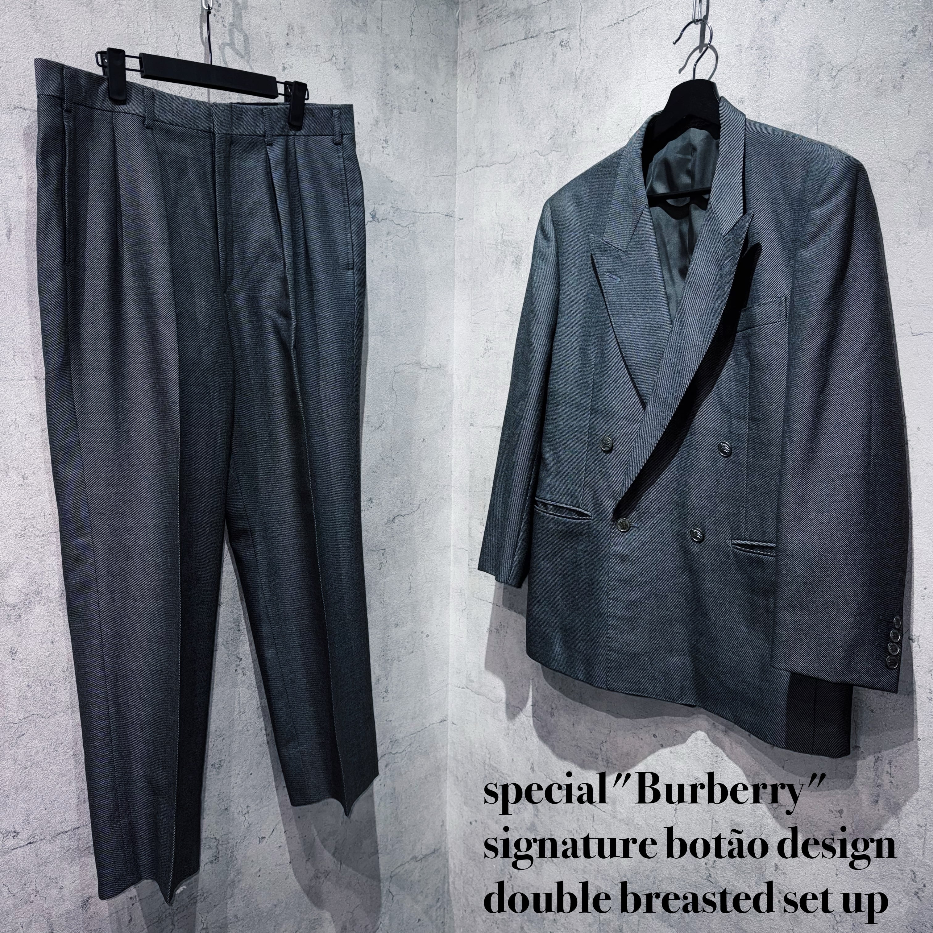 special"Burberry"signature botão design double breasted set up