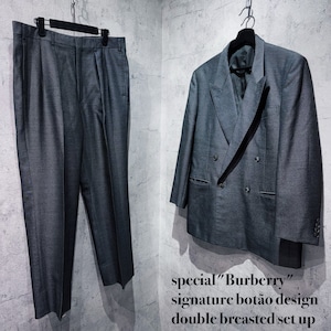 special"Burberry"signature botão design double breasted set up