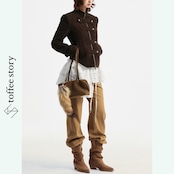 【2color】四本の留めが描くスタンドカラージャケット《B0063》