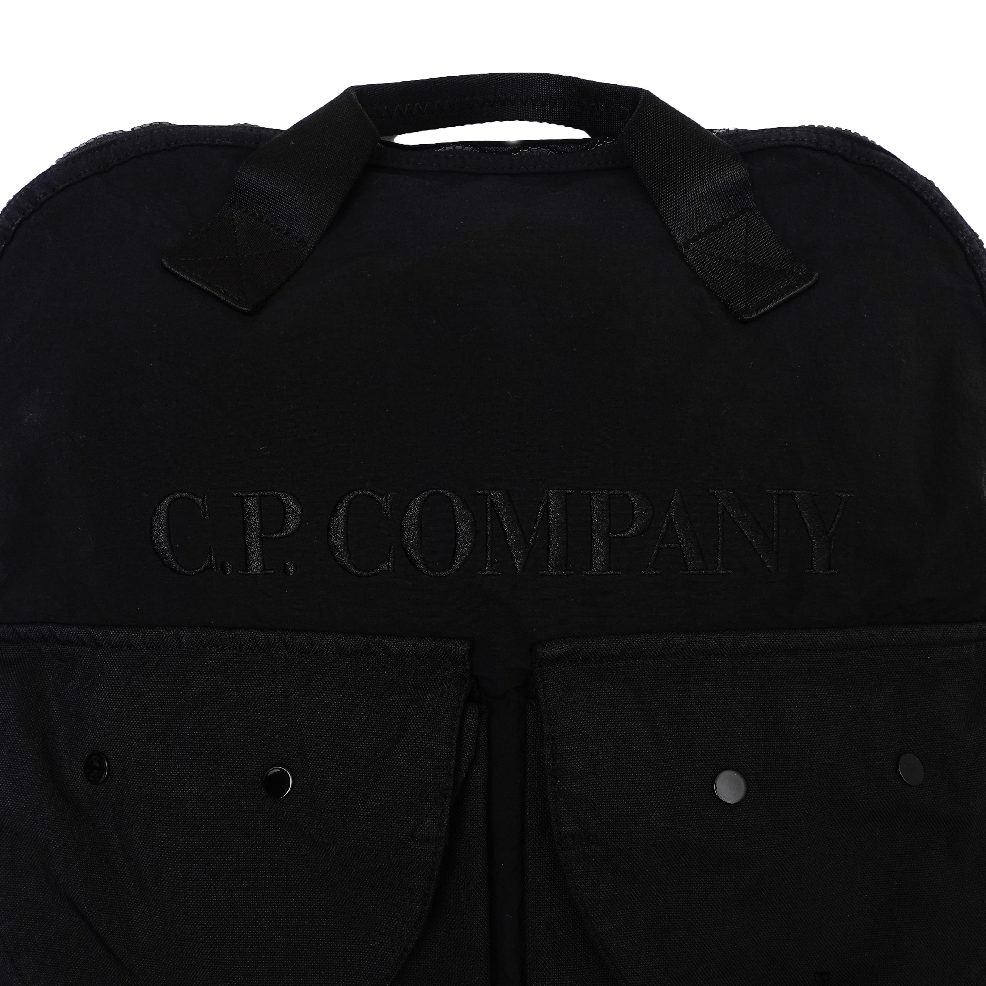 C.P. COMPANY PANAMA-R MIXED ZIP BACKPACK (BLACK) | SO SHOP