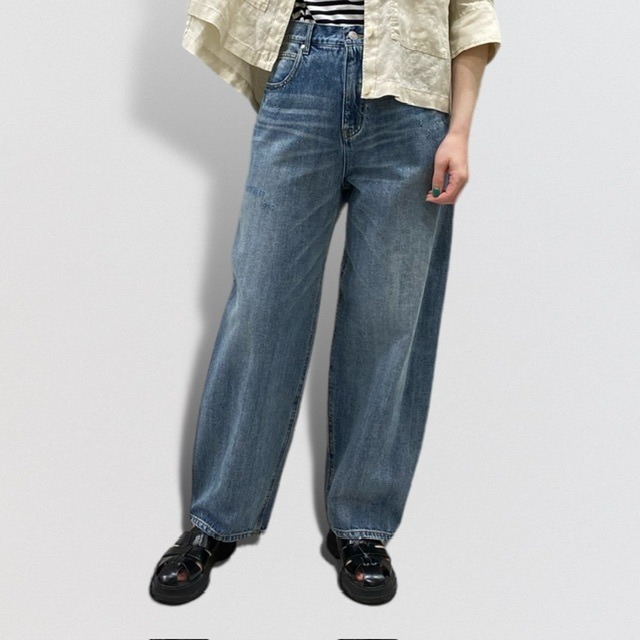 cafune soft denim cocoon pants