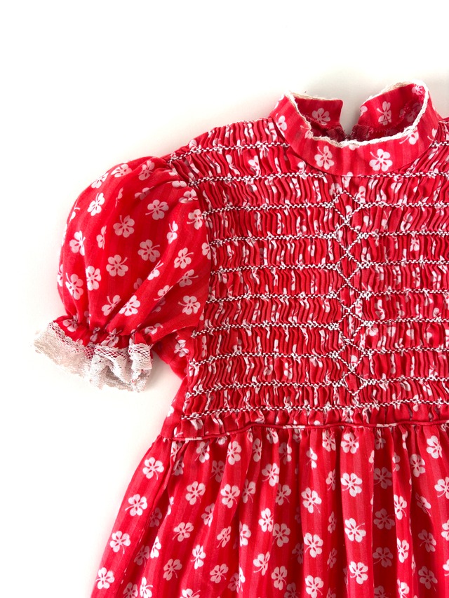 【4-5T相当・vintage】クローバー柄dress