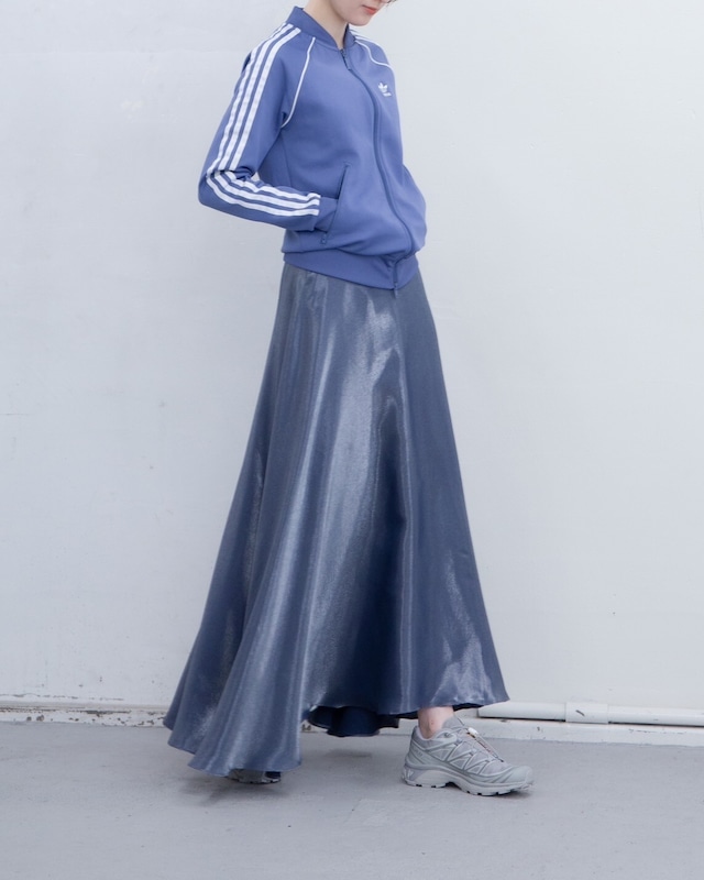 1990s glossy rayon stain skirt