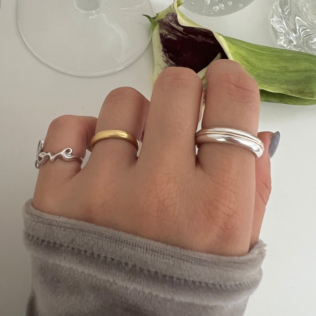 S925 love pinky ring (R226)