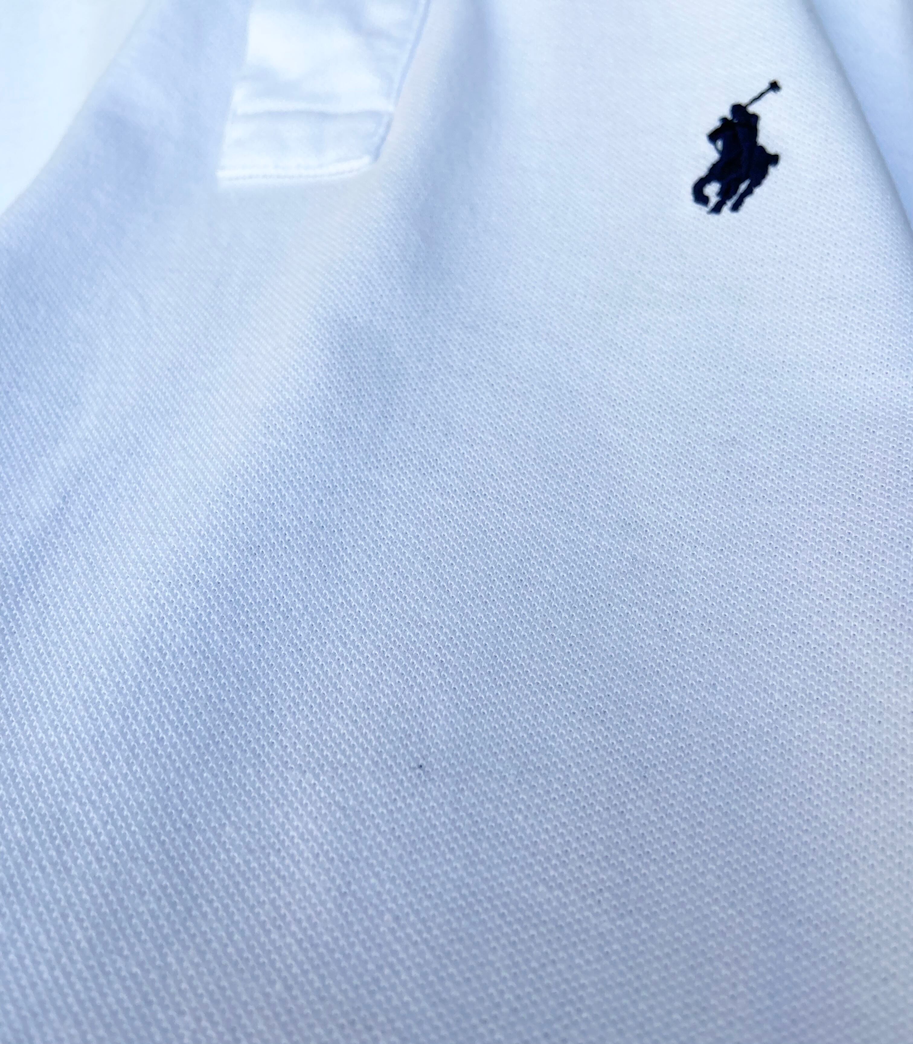 RALPH LAUREN ポロ ラルフローレン 白 ポロシャツ 刺繍ロゴ | 【古着