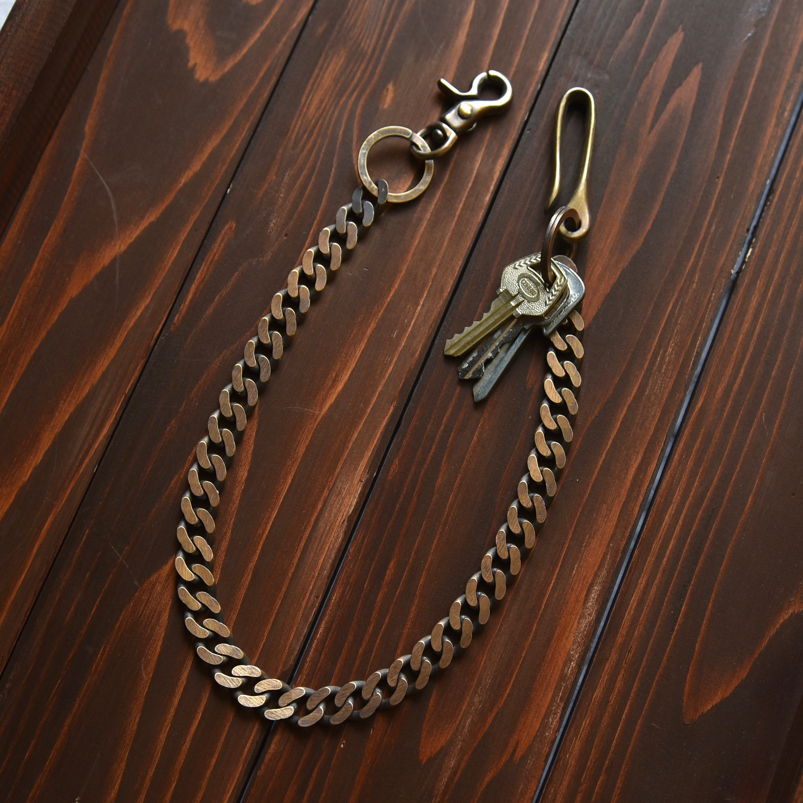 燻 / 人気No.1】Vintage Brass Wallet Chain Hand Made in Japan