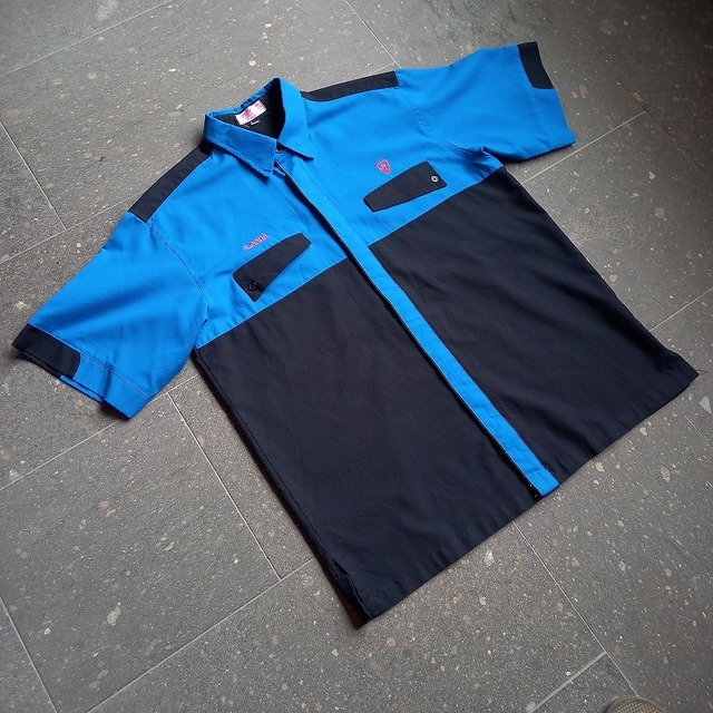 ワークシャツ 配色◎ used [107022]