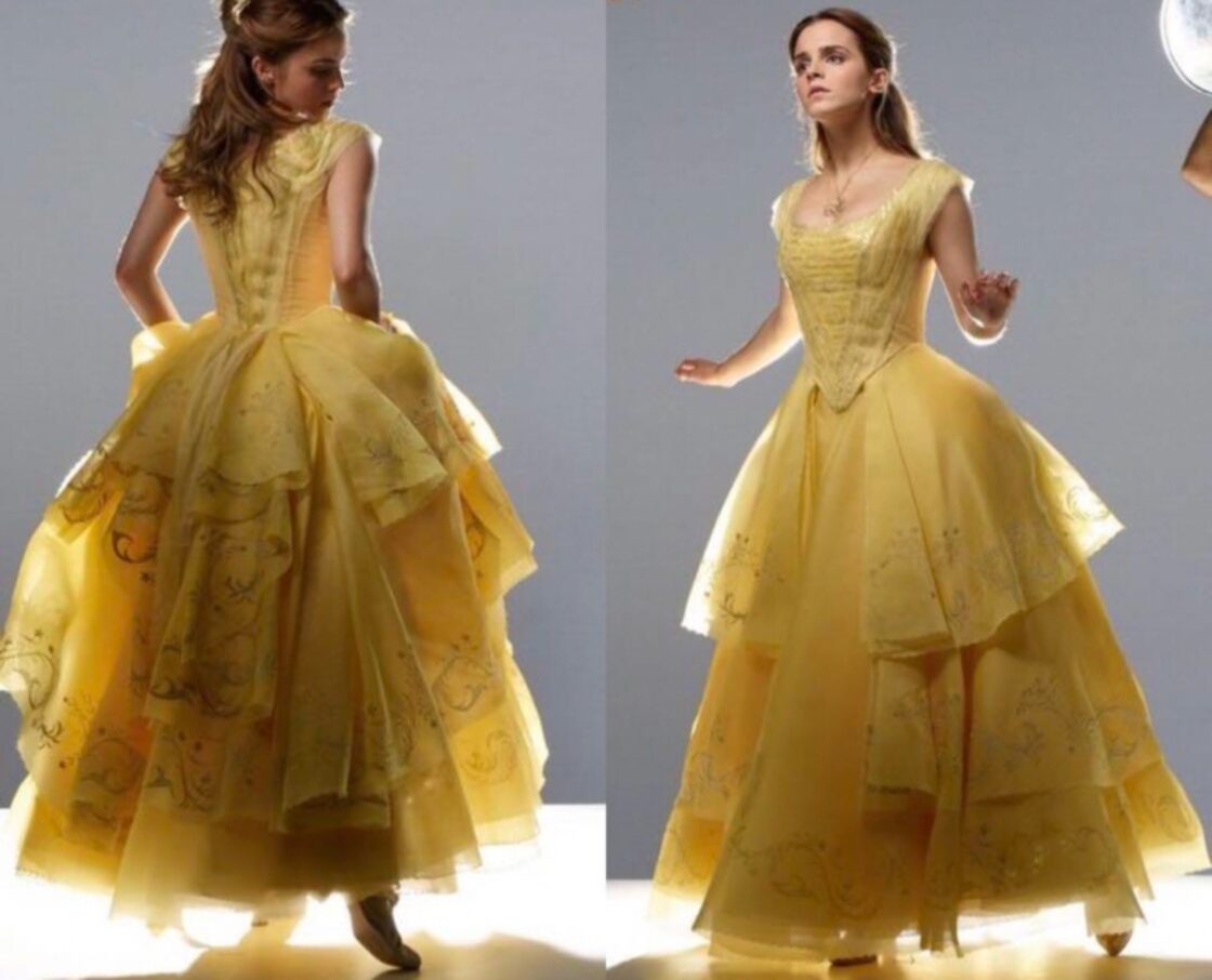 ディズニー 美女と野獣 実写版 イエロードレス Dハロ コスプレ 衣装  