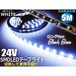 24Vトラック用/防水SMDLEDテープライト/5m・300連球/白色ホワイト