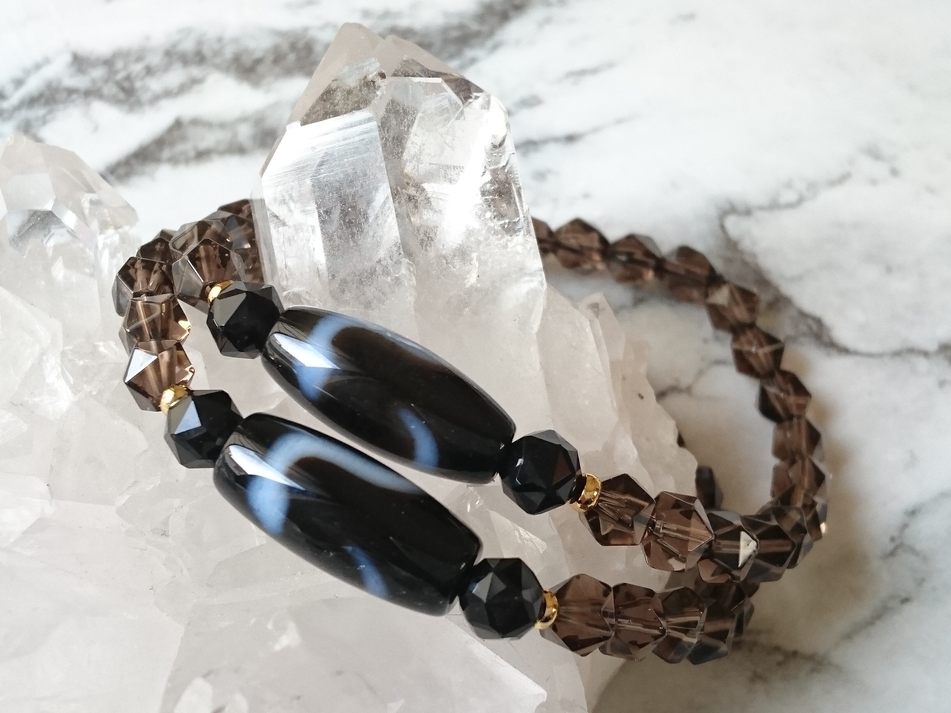 白蛇天珠✨ブレスレット | F*