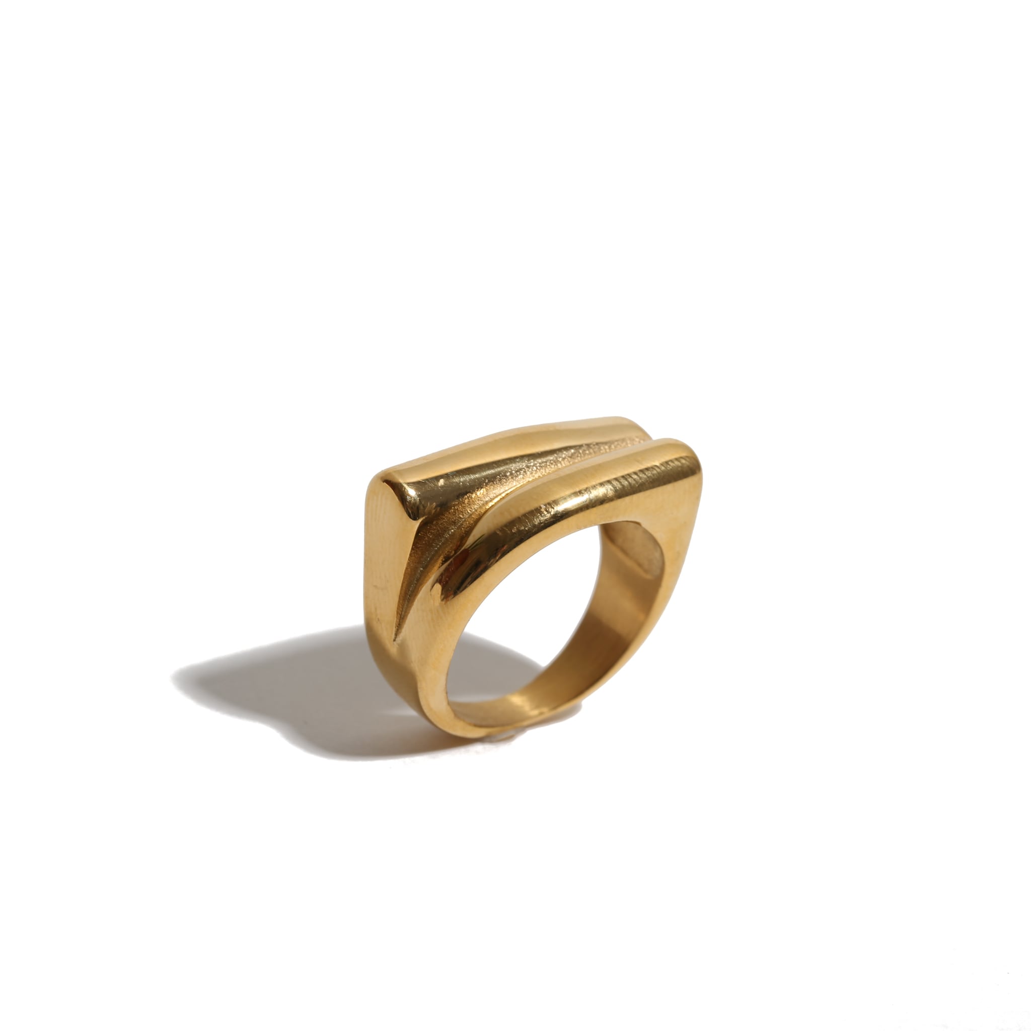 316L Double Layer Line Shape Ring