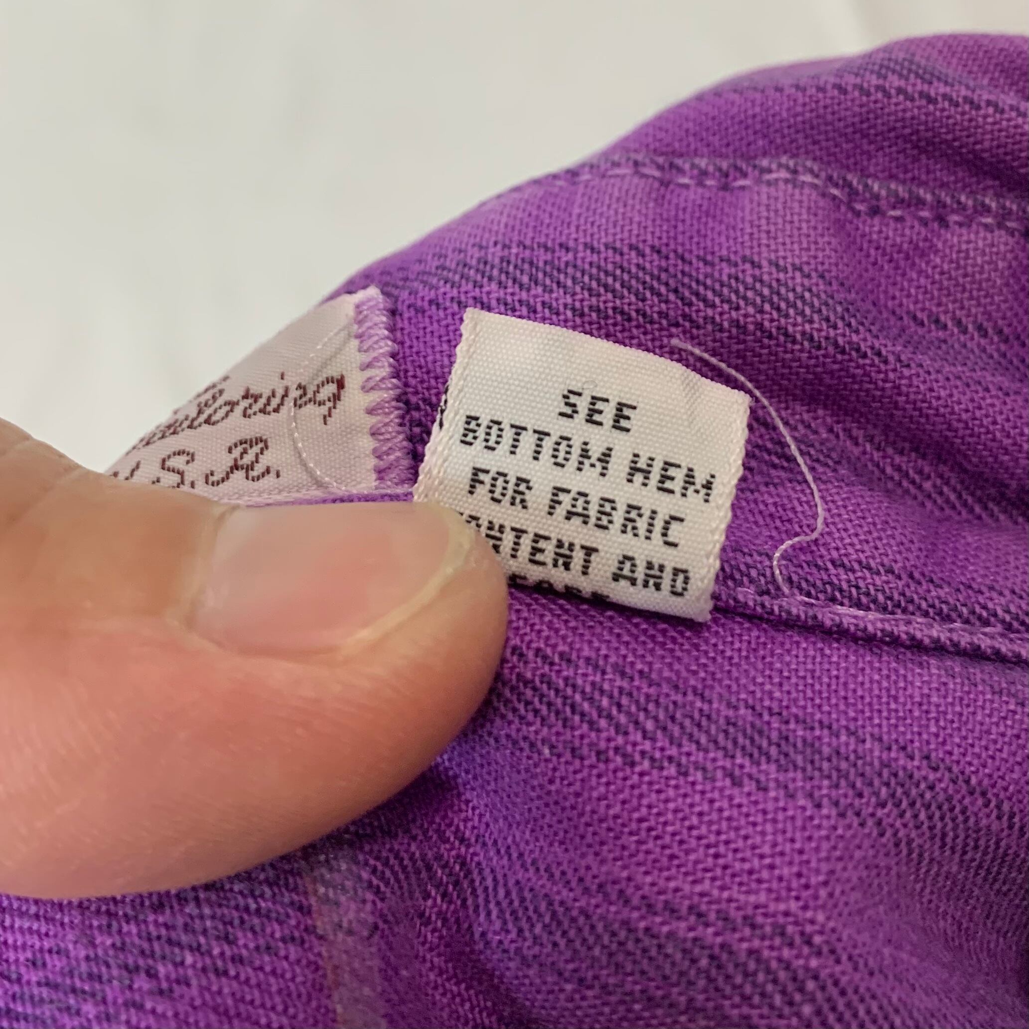 vintage old 80s 90s Stripe Button Down Shirt made in usa ストライプボタンダウンシャツ パープル×ブラック アメリカ製 メンズ