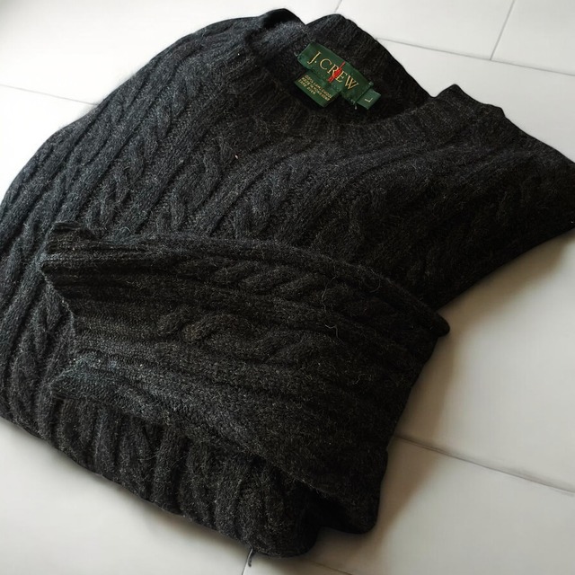 ［巨人タグ］90's J.CREW“ケーブルニット“セーター ジェイクルー
