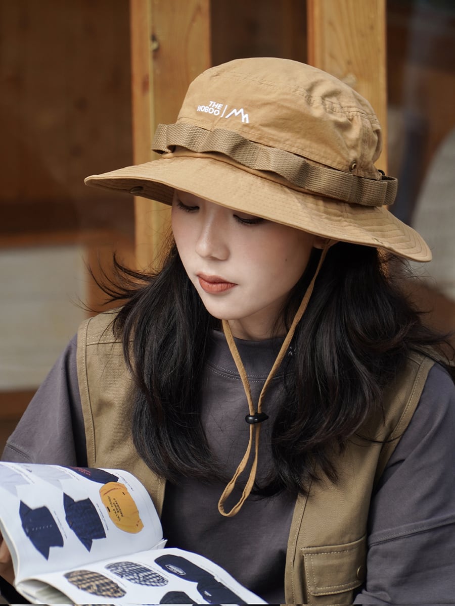 Tumulus: ese アウトドア ウエスタン カウボーイハット 機能的 フィッシャーマンハット レディース 夏 山 日焼け止め 日よけ 大きな頭囲 メンズ ポットハット 帽子 サマー 夏物 Tum45376781875