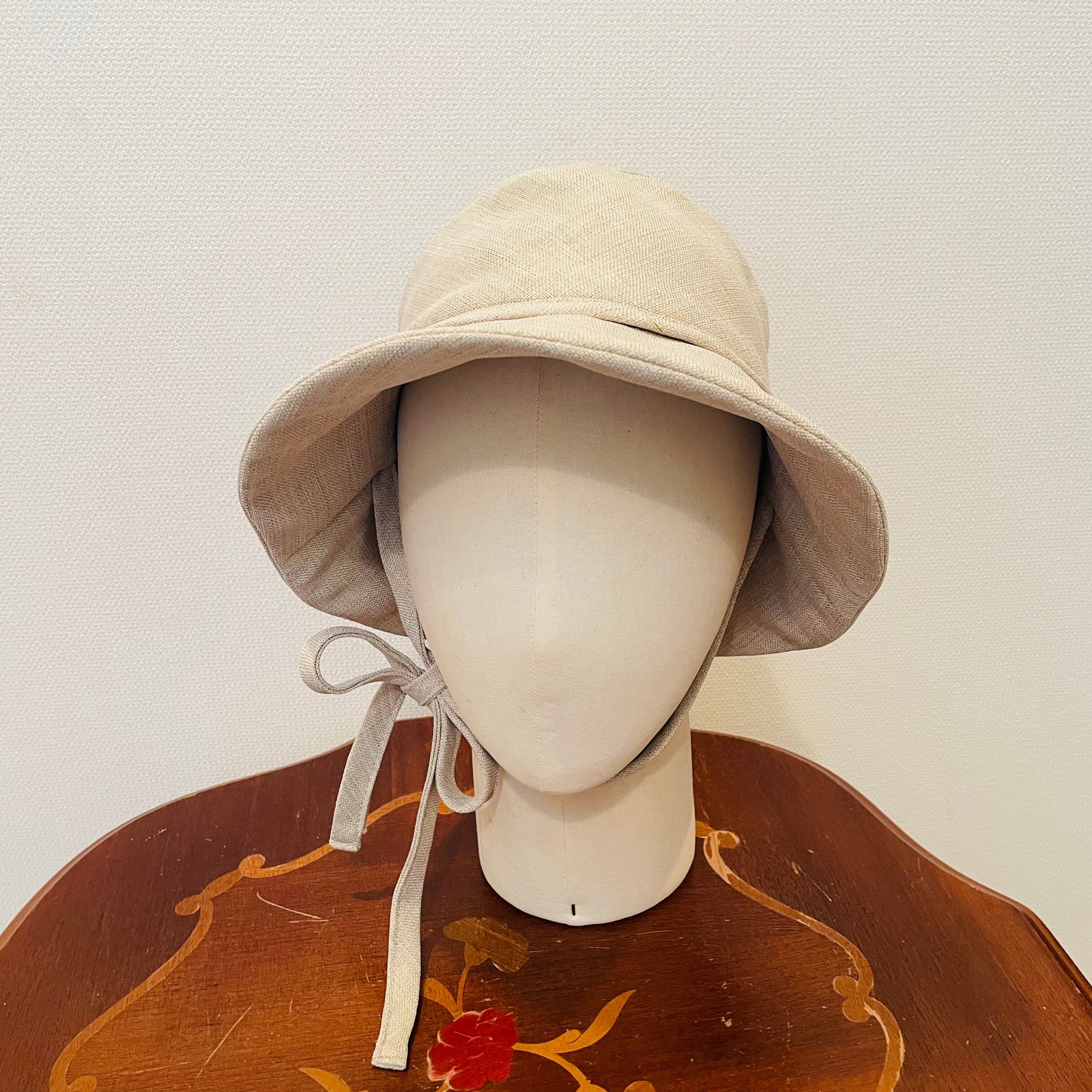 No.529 MM 2p x 2p Cloche / Bucket HS=56cm 生成り コットンリネン 