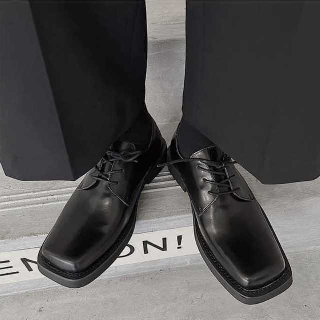 Plain toe derby shoes C0894