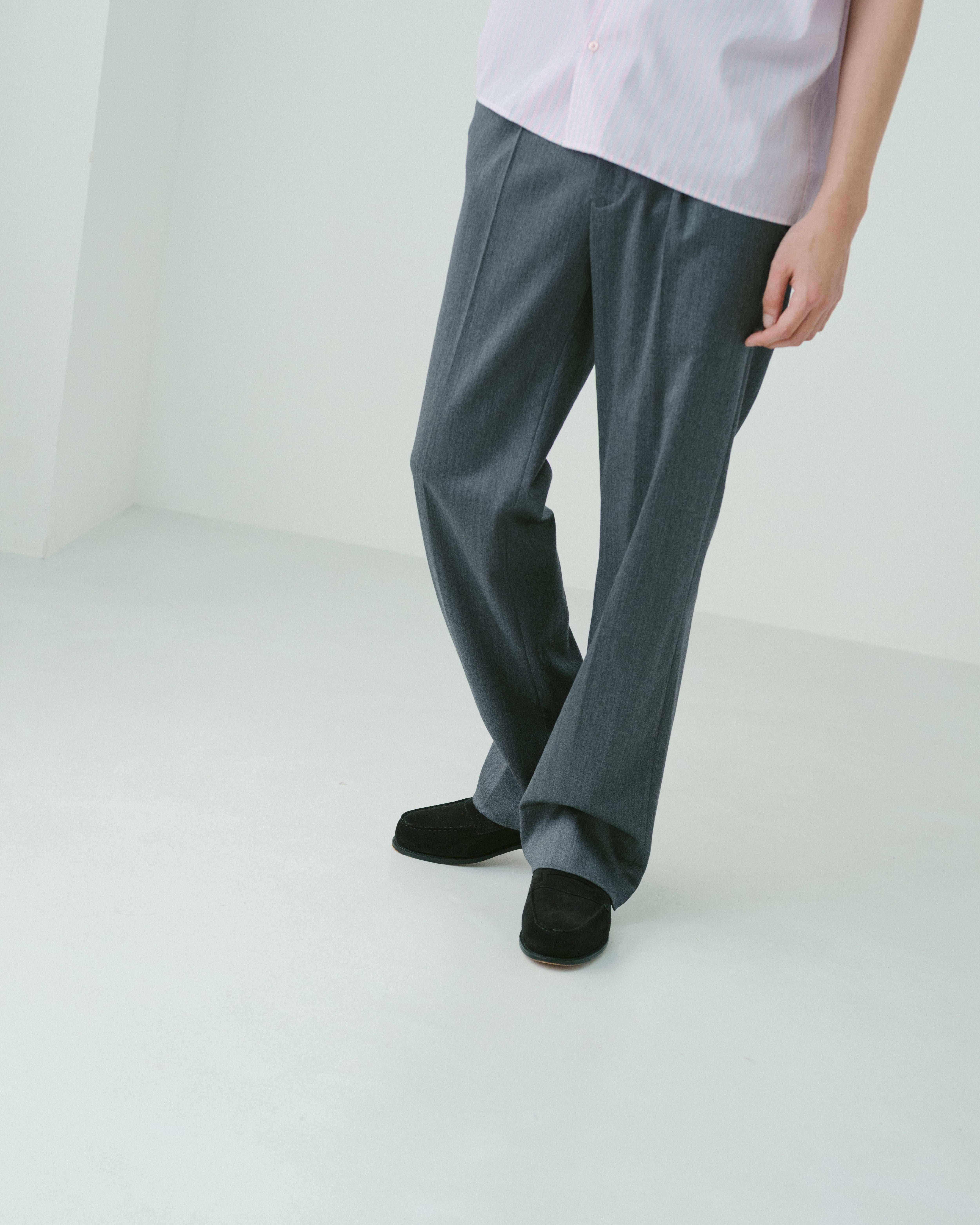 High waist flare slacks（GREY） | TTTMSW