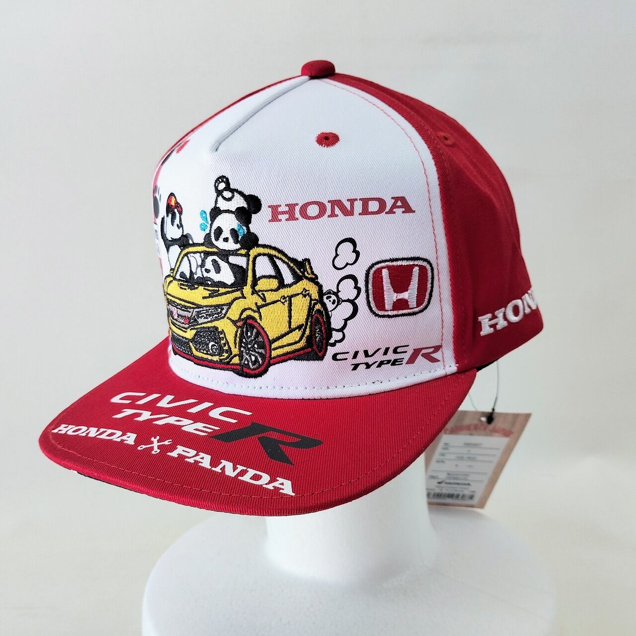 パンディエスタ キャップ ホンダ HONDA シビック TYPE R 刺繍 白 赤