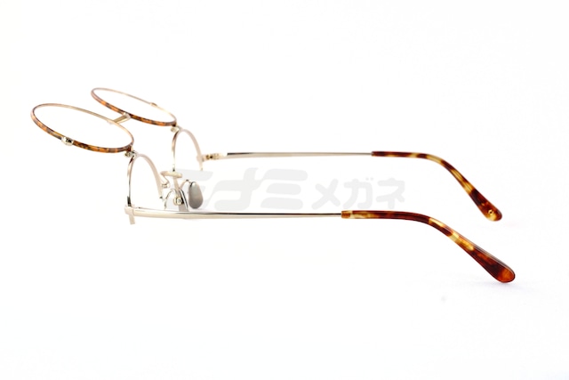 KameManNen 単式 跳ね上げ メガネ KMN-54 GD/HAV ラウンド 丸眼鏡 オーバル カメマンネン 鯖江 日本製 正規品-7枚目