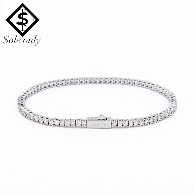 【sole only】CZ diamond 2mm bracelet【ソールオンリー】