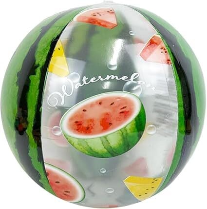 ビーチボールスイカ 膨らませると直径26cm 夏の定番アイテム | 株式