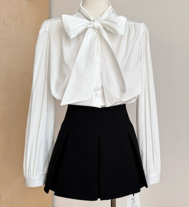 Ribbon blouse　2colore