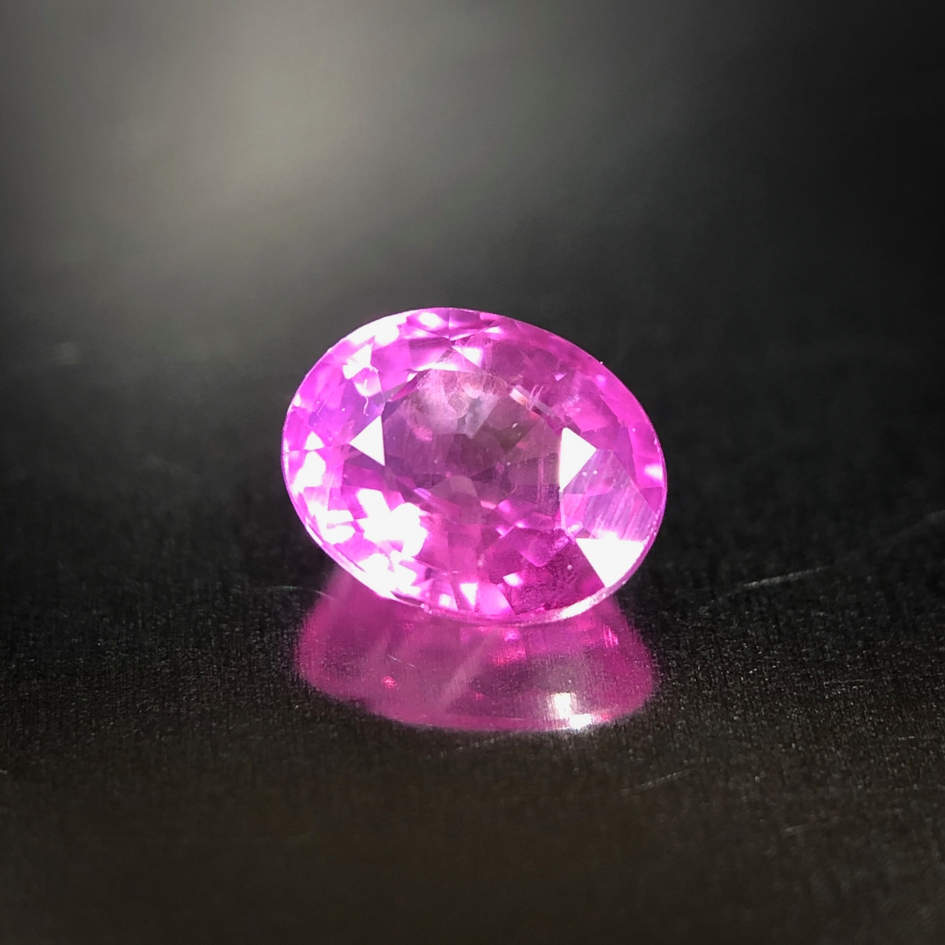 天然濃シルキーピンクサファイア 1.267ct ルース-