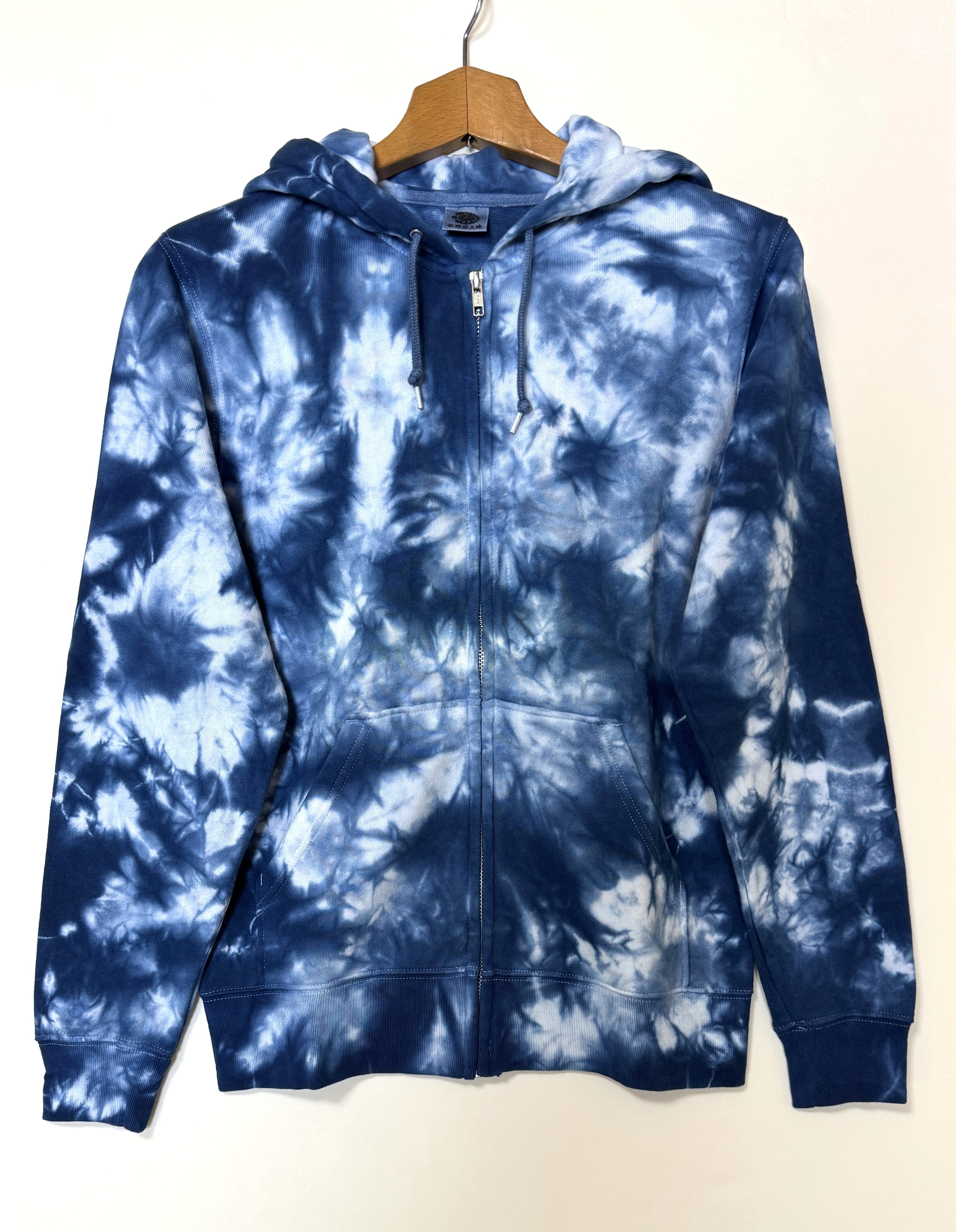 藍染ジップパーカー｜Mサイズ | 藍染Tシャツ、藍染ストール、藍染