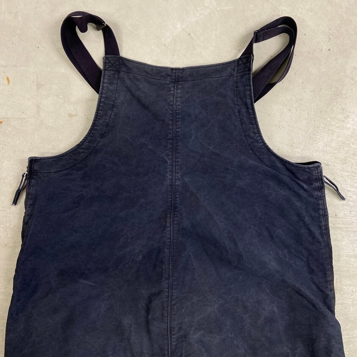 US NAVYデッキパンツオーバーオールUSネイビーTALON古着VINTAGE 40年代 U.S.NAVY 米軍実品 N-1 前期型 デッキパンツ メンズW45相当