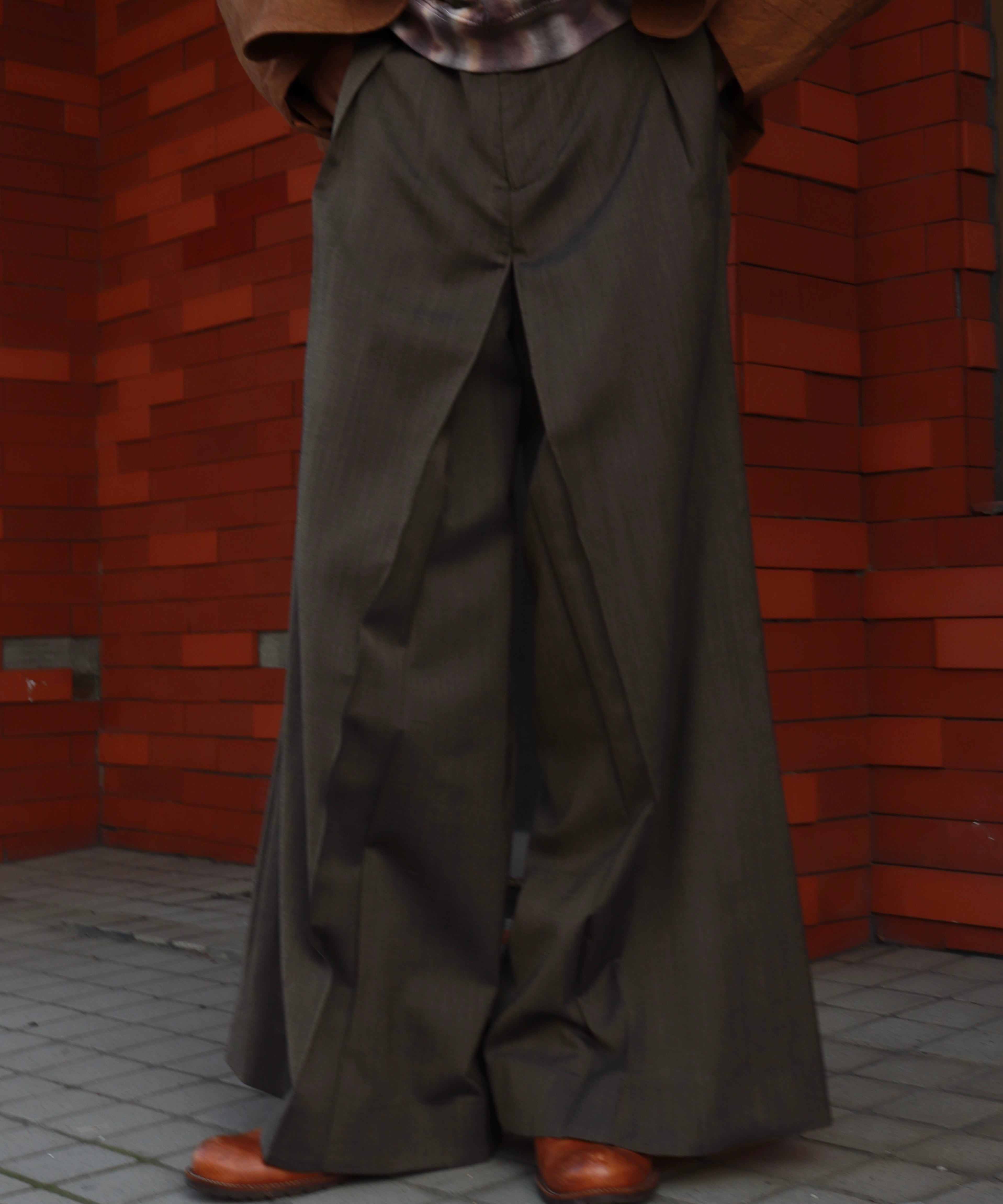 Sasquatchfabrix. / 25SS-PA9-003 HAKAMA SLACKS (BLACK 
