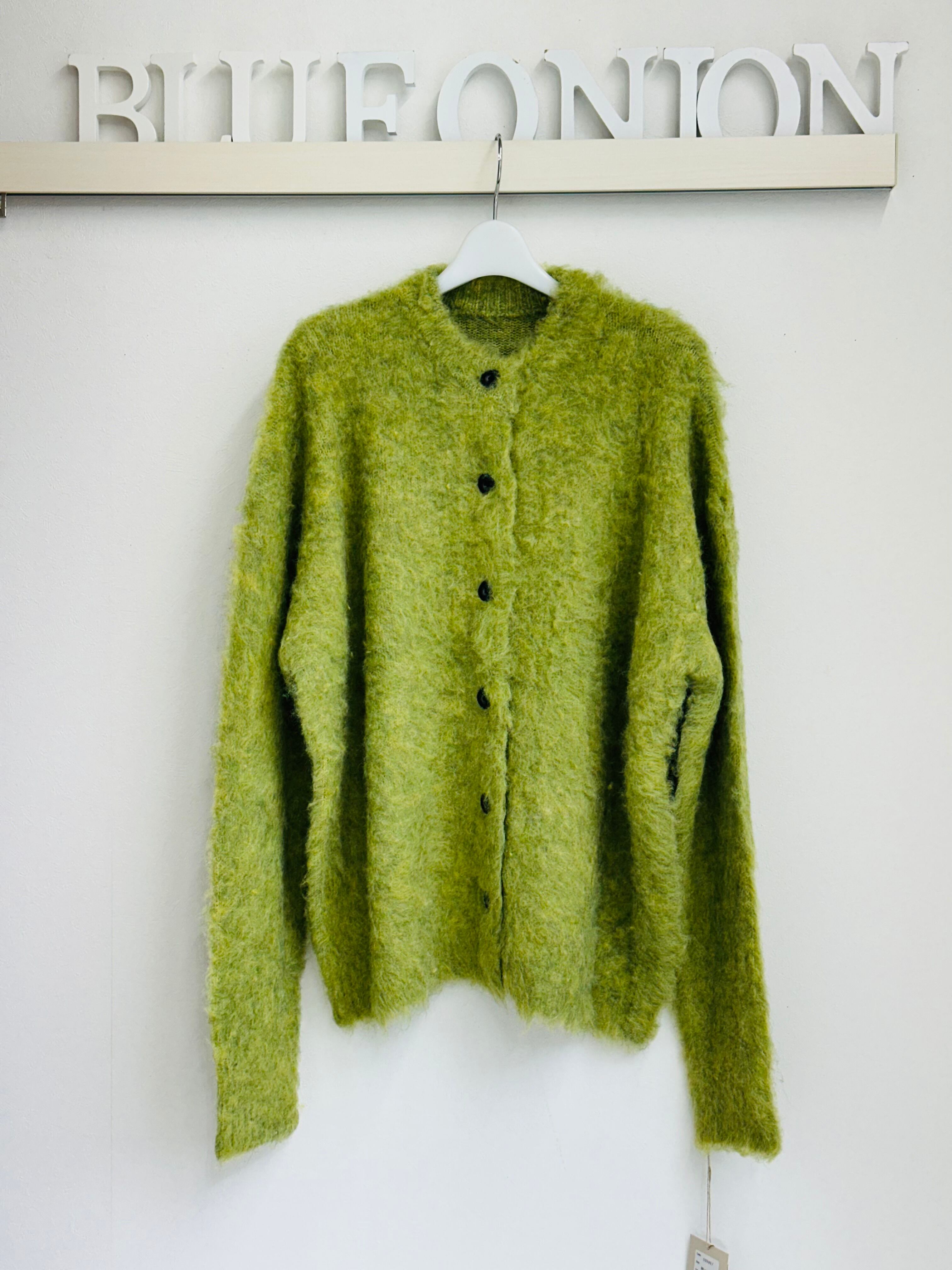 shaggy knit cardigan 535957 カフネ cafune 2509b-001 | BlueOnion