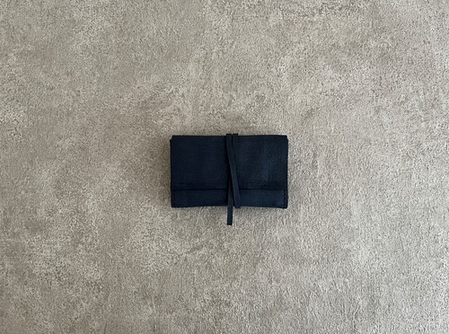 Compact wallet navy blue (string) コンパクト財布 紺(紐) <B>