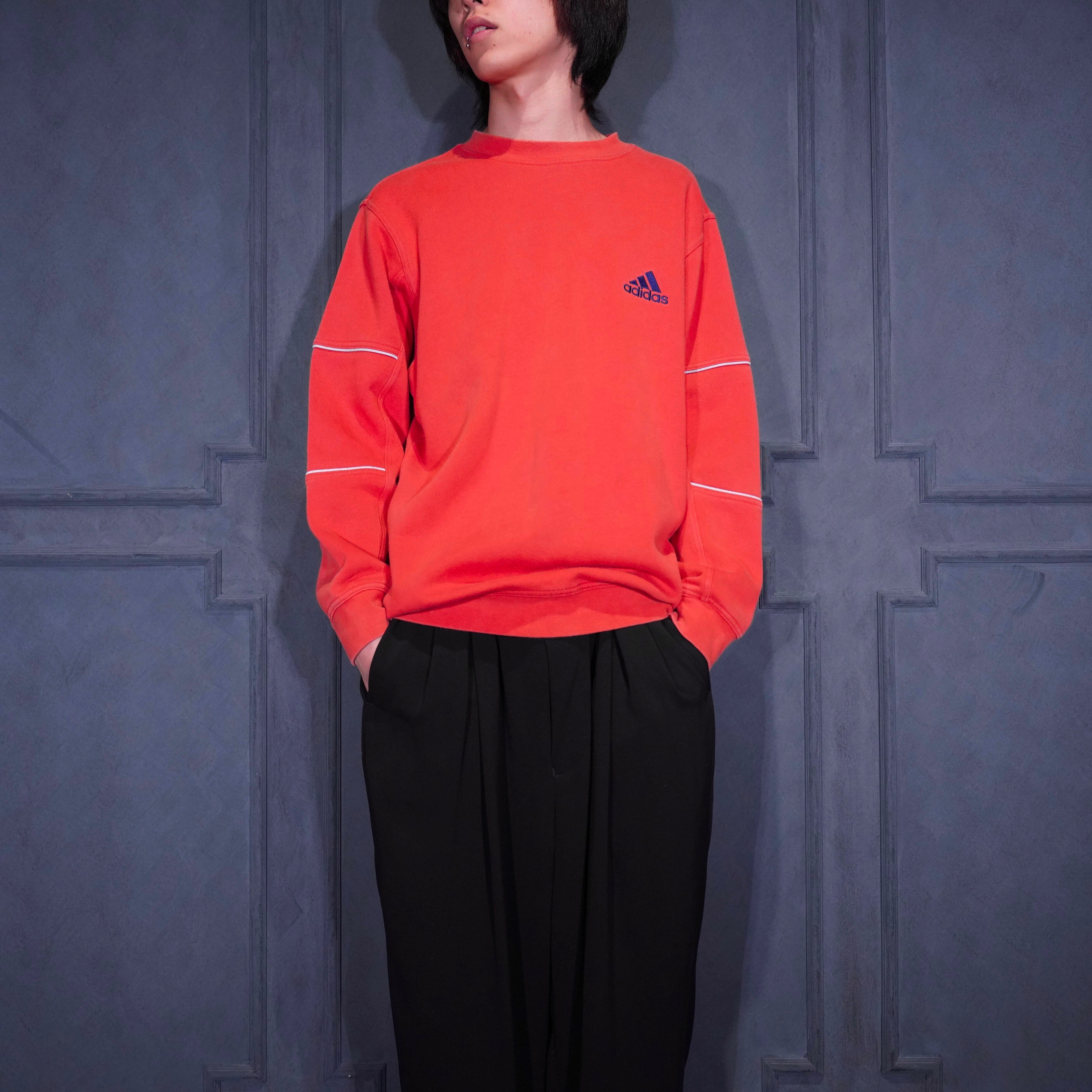 90's USA VINTAGE adidas LOGO EMBROIDERY DESIGN SWEAT SHIRT/90年代