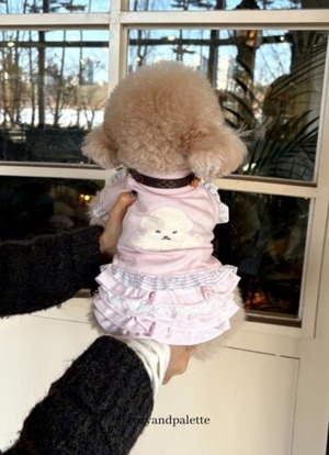 SM/即納【COZY N】Bear Friend Highneck Top (Soft Pink)