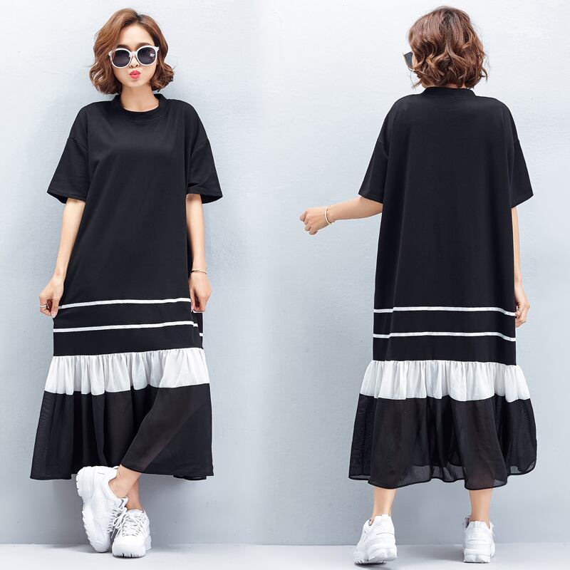 ゆるふわ 服 ガーリー カジュアル レディース ロングtシャツワンピース ロングワンピ コーデ 黒 体型カバー リラックス メッシュステッチ ラウンドネック 半袖 ボーダーワンピース プリーツスカート ロング オシャレ 楽ちん ブラック レディースファッション デート服 ゆるふわ 服 ガーリー カジュアル レディース ロングtシャツワンピース ロングワンピ コーデ 黒 体型カバー リラックス メッシュステッチ ラウンドネック 半袖 ボーダーワンピース プリーツスカート ロング オシャレ 楽ちん ブラック レディースファッション デート服