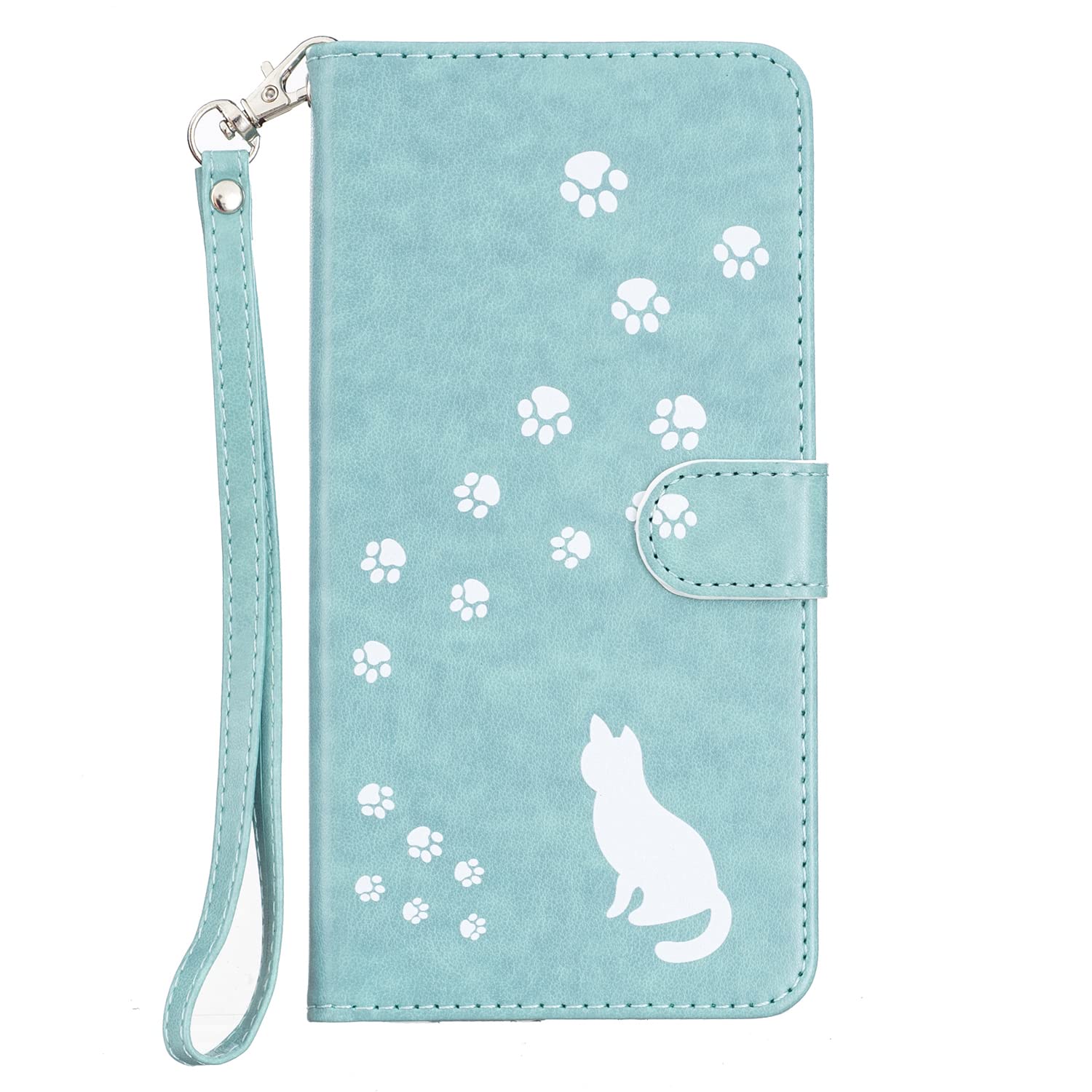 for iPhone16 Plus ケース 手帳型 for iPhone 16Plus 手帳 カバー for iPhone16 Plus 手帳型ケース for あいふぉん16プラス ケース手帳型 for アイフォン1 6プラス ケース 携帯ケース for iPhone16plus case 猫ちゃん 可愛い 薄型 軽量 (A5-グリーン, iPhone 16 Plus)