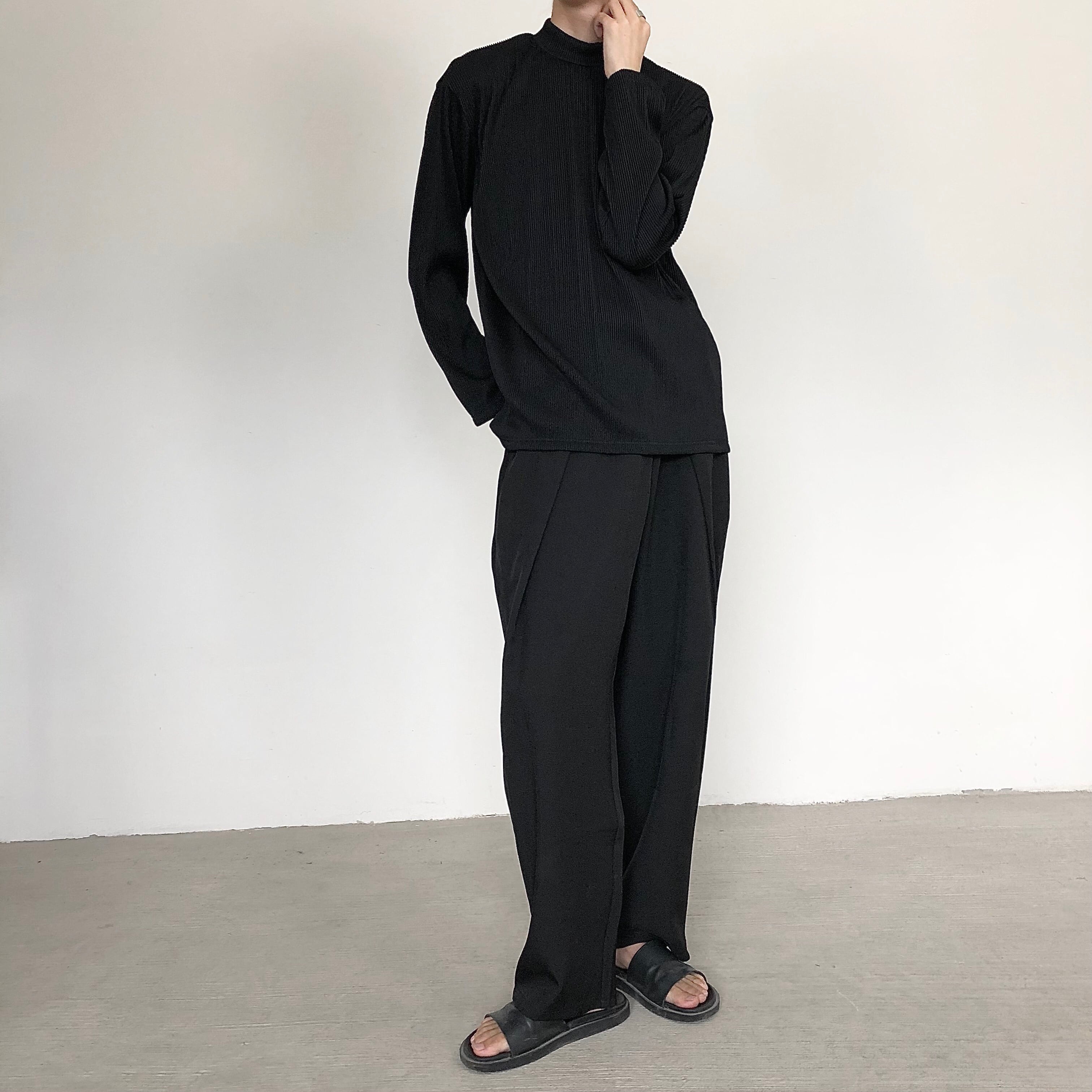 MION上品な質感のハーフネックTシャツ | mblueshop