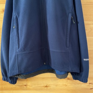 【THE NORTH FACE】フリース ジャケット WINDWALL デナリジャケット 中間着 ワンポイントロゴ 刺繍ロゴ バックロゴ ジップアップ フルジップ L 防風 保温 ノースフェイス US古着