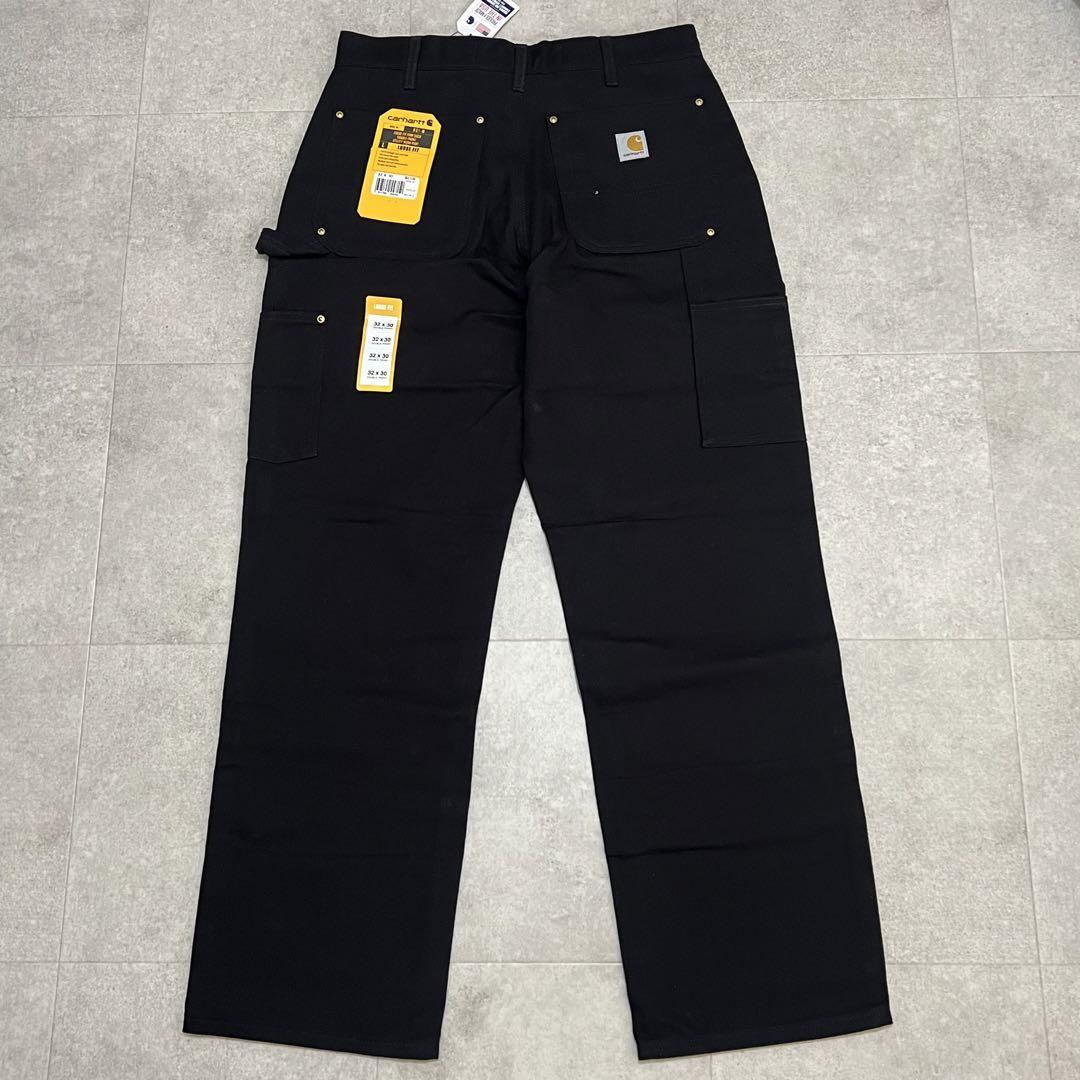 32×30 カーハート USA規格 未使用品 ダブルニー ブラック 黒 パンツ