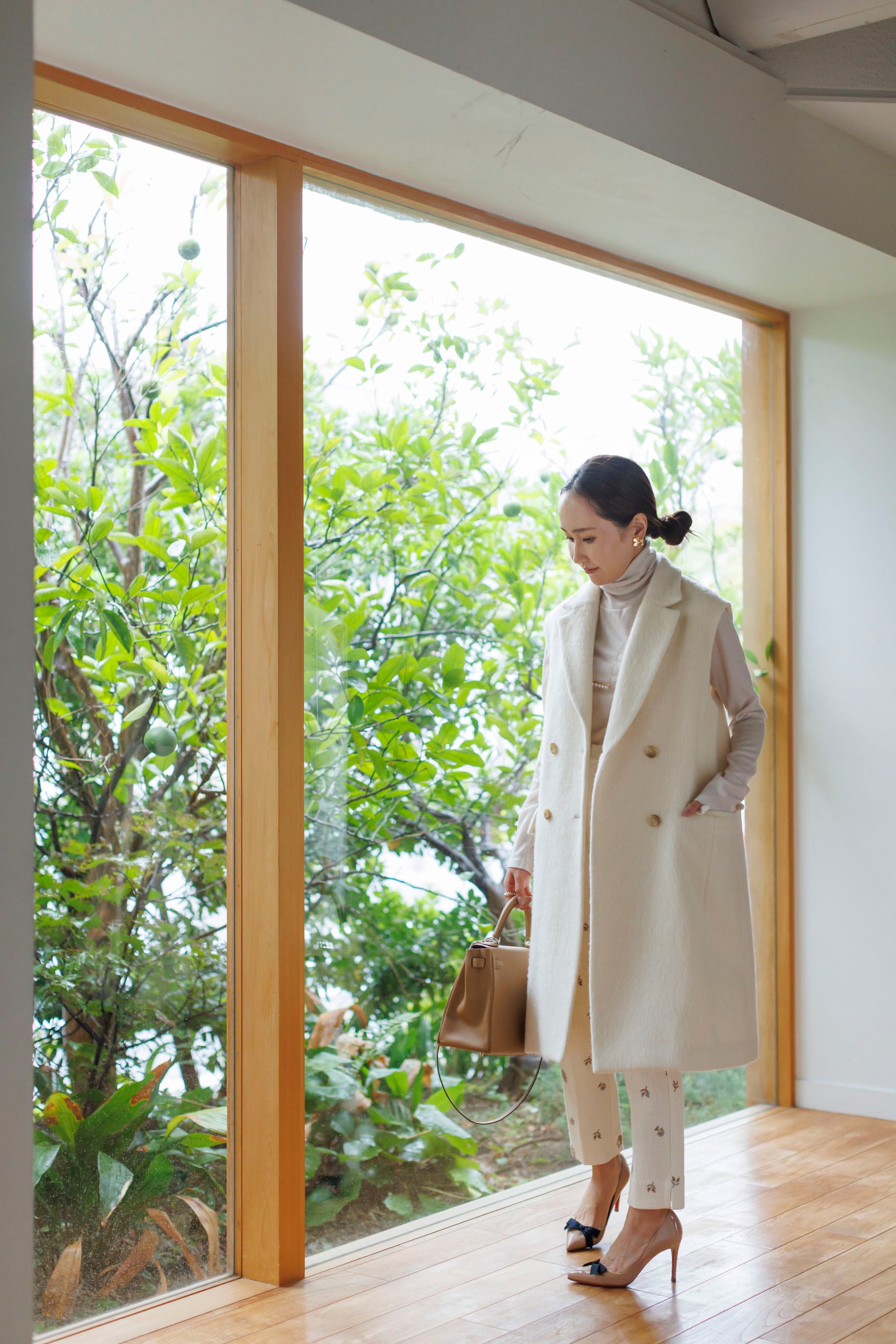 調整分】2/2(fri)21:00-Original embroidery tweed pants | Bluelea 